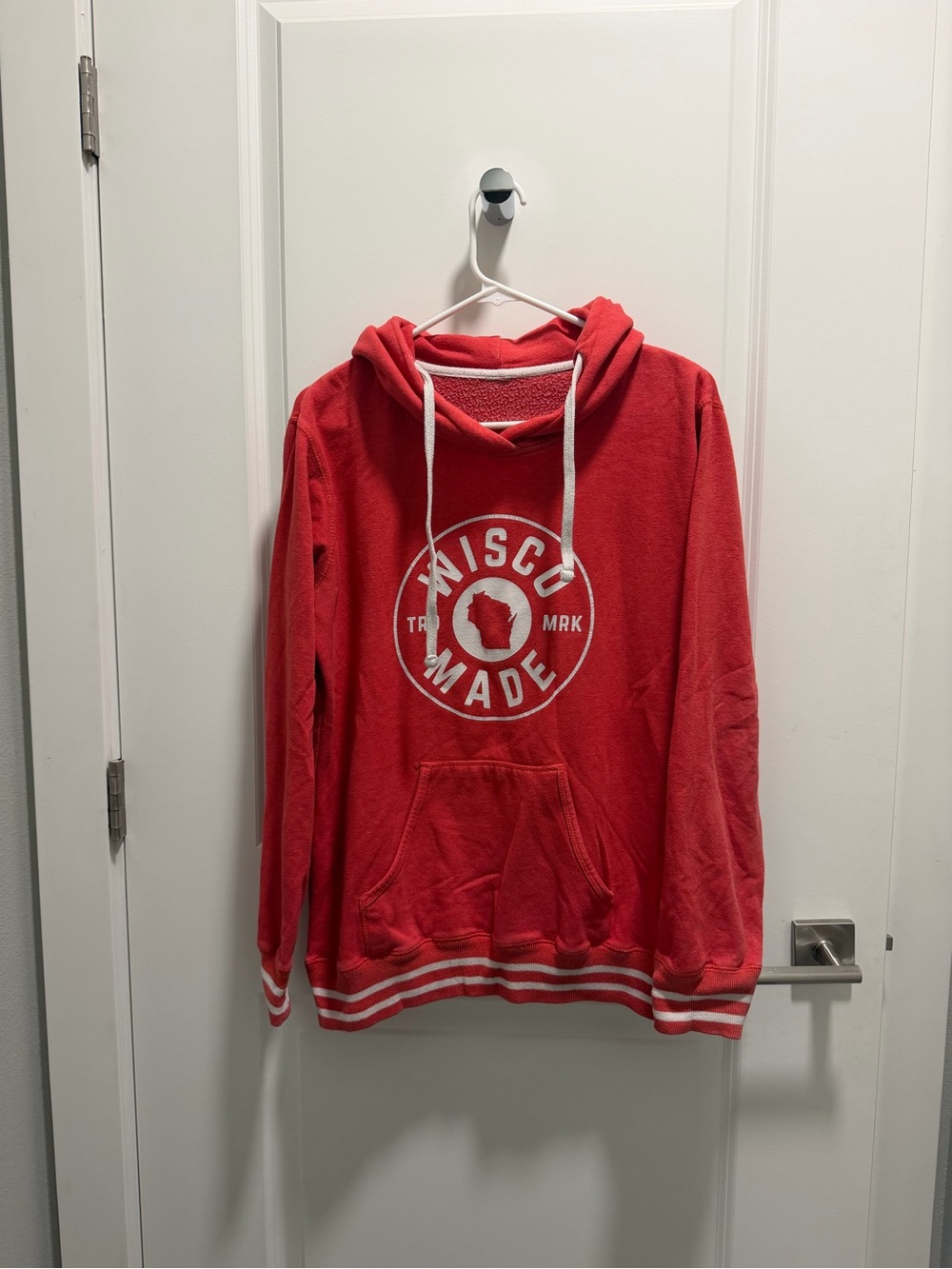 J. America Red 'Wisco Made' Hooded Pullover Sweatshirt